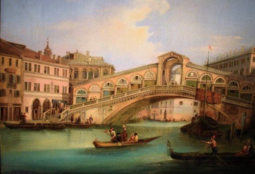 Paintings & Drawings  - Venice, The Rialto Bridge - Giuseppe Coen (1811–1856)